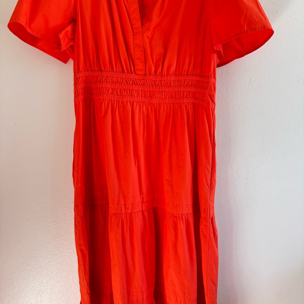 Quince 100% Organic Cotton Poplin Tiered Maxi Dress size Large - Picture 5 of 13